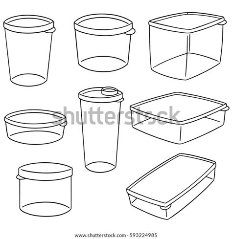 Vector Set Plastic Container Stock Vector Royalty Free 593224985