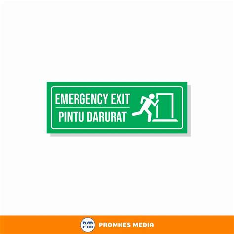 Jual Stiker Emergency Exit Pintu Darurat Jalur Evakuasi Shopee