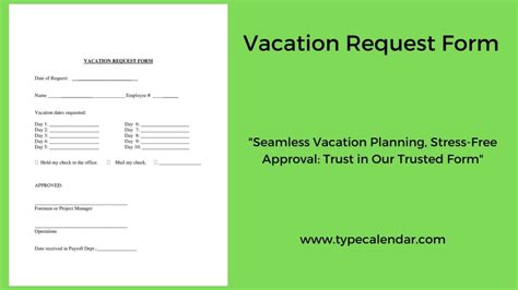 Free Printable Vacation Request Form Templates [pdf Word Excel]