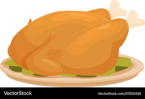 A Delicious Roasted Chicken Royalty Free Vector Image