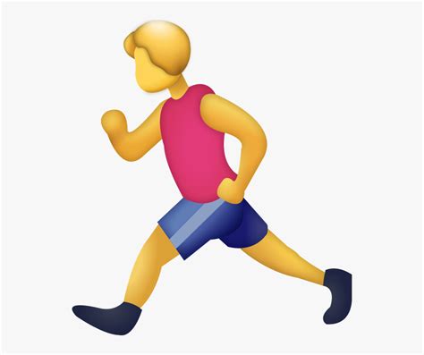 Legs Clipart Running Man - Man Running Emoji Png, Transparent Png ...