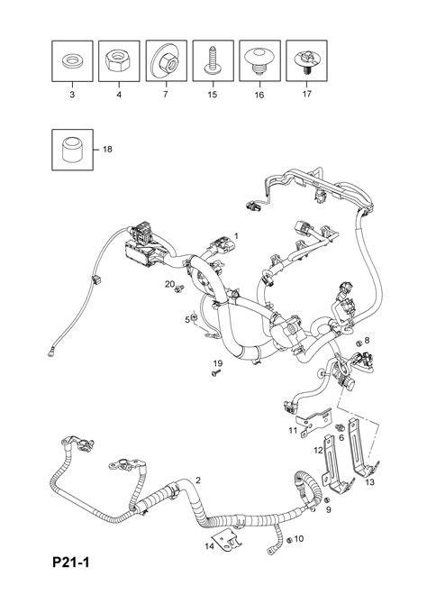 Opel Corsa D Engine And Fuel Injection Wiring Harness Fittings Epc