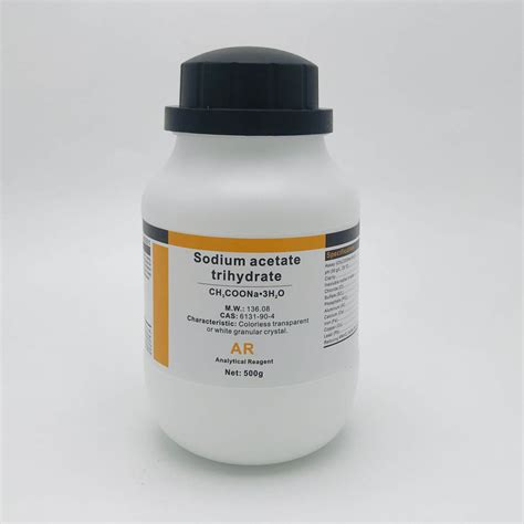 Sodium Acetate trihydrate AR Chai 500G Xilong Cas 6131 90 4 Hóa