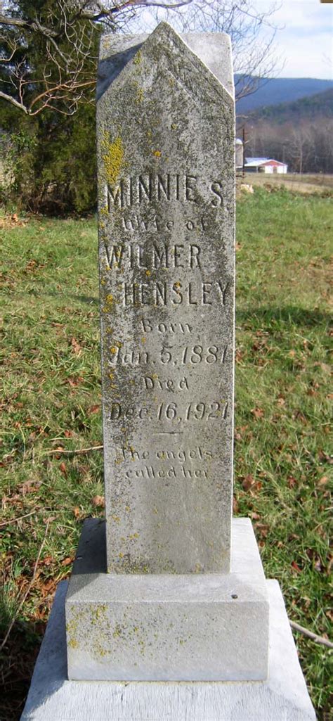 Minnie Susan Hensley Hensley Memorial Find A Grave