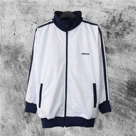 Jaket Tracktop Adidas Beckenbauer Putih Fesyen Pria Pakaian Baju