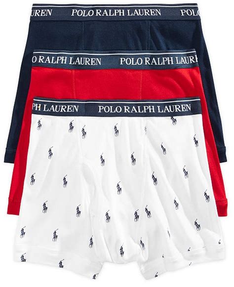 Polo Ralph Lauren Mens Underwear Boxer Briefs 3 Pack Underwear And Undershirts Men Macys