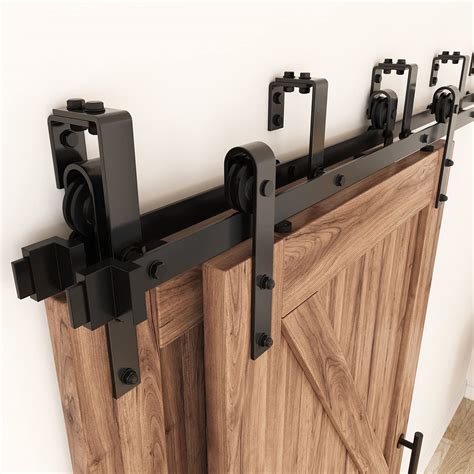 Buy Zekoo 8ft Double Track Bypass Sliding Barn Door Hardware Kit For 2