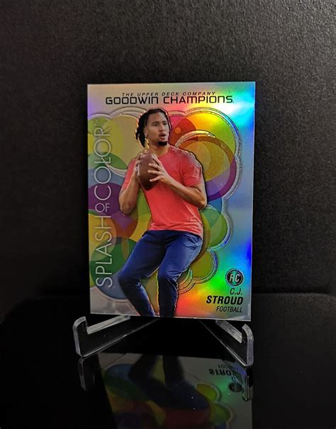 C J STROUD RC 2023 Upper Deck Goodwin Champions SCP 83 Splash Of