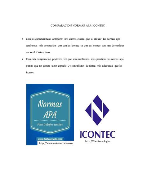 Comparación normas apa icontec PDF