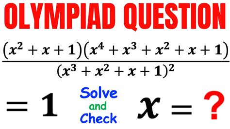 Mathematical Olympiad Nice Algebra Problem Math Olympiad