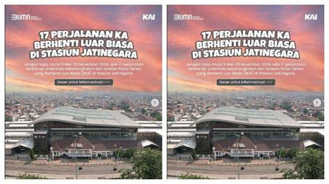 Daftar Kereta Api Yang Berhenti Di Jatinegara Imbas Pembangunan