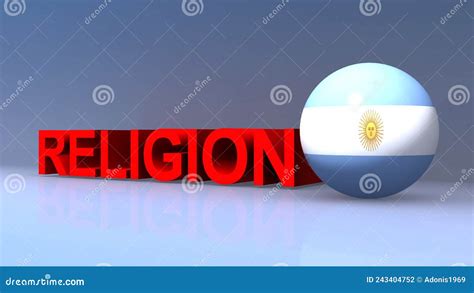 Religion with Argentina Flag on Blue Stock Illustration - Illustration ...