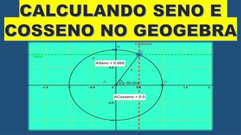 Seno E Cosseno C Rculo Trigonom Trico No Geogebra Youtube