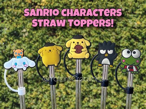 Sanrio Characters Straw Toppers Hello Kitty Friends Kawaii Straw