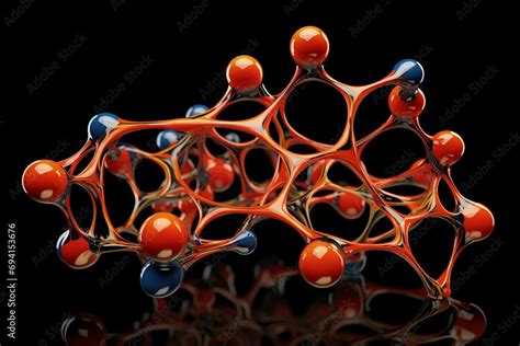 3D representation of p-tolualdehyde structure. Generative AI Stock Illustration | Adobe Stock