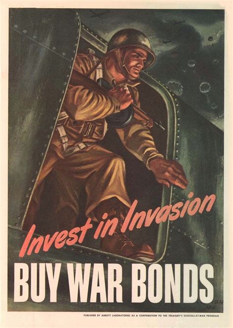 1943 Harold Lehman Invest In Invasion Buy War Bonds Usaww Ii17