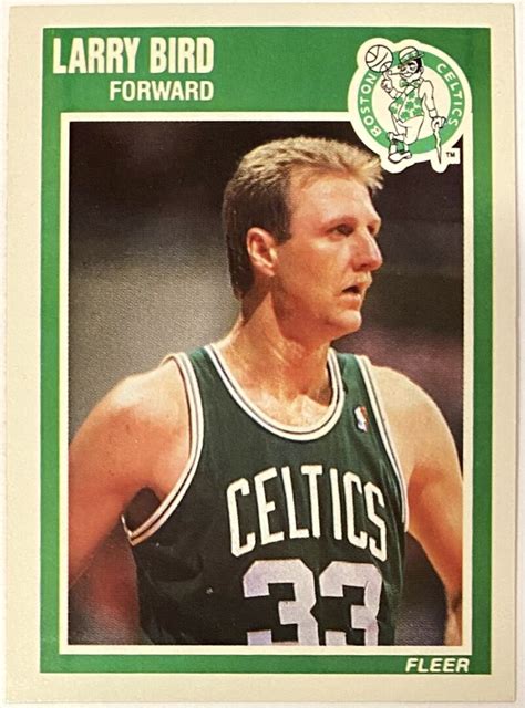 Larry Bird Fleer Boston Celtics Basketball Card Kbk Sports