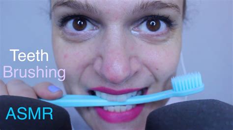 ASMR Teeth Brushing And Tapping With Tooth Brush And Spoolie No