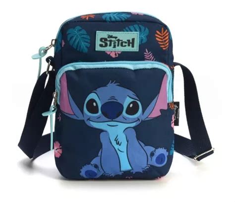 Bolsa Feminina Shoulder Bag Lilo E Stitch Disney Original Cor Azul