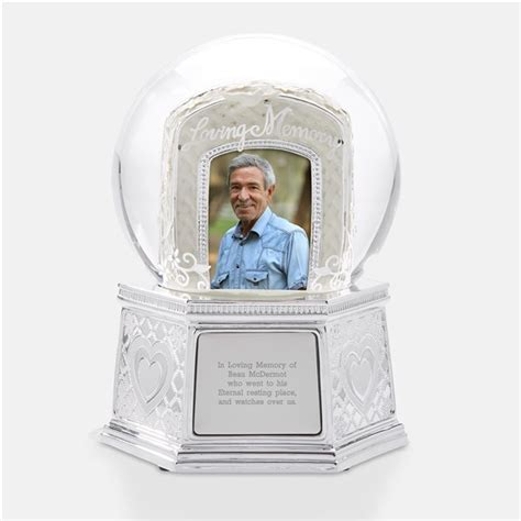 Religious Memorial Photo Personalized Snow Globe