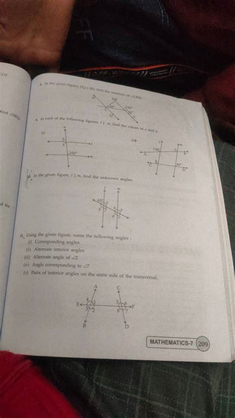 In The Given Figure Im Find The Unknown Angles 11 Using The Given Fi