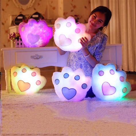 High Quality Light Changing Light Color Soft Paw Pillow Soft Pillow ...