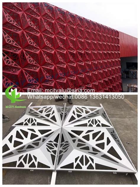 3D Folded Aluminum Panels For Building Facade Customized Metal Sheet