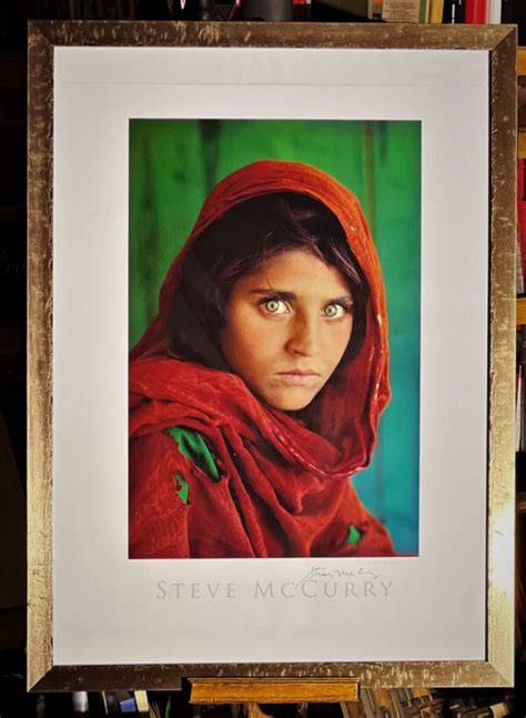 Afghane Aux Yeux Verts Steve Mccurry Affiche Sign E Halle