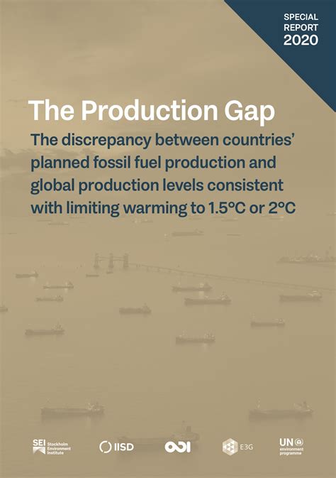 The Un 2020 Fossil Fuel Production Gap Report The Caldera Envionment