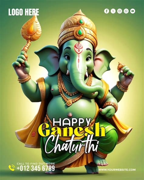 Premium Psd Ganesh Chaturthi Social Media Banner And Poster Design