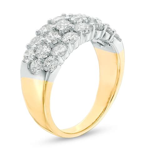 2-3/8 CT. T.W. Diamond Three Row Anniversary Ring in 14K Gold | Zales