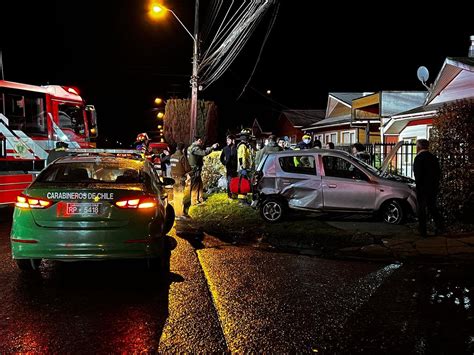 Osorno Violenta colisión en sector Rahue Alto dejó dos vehículos