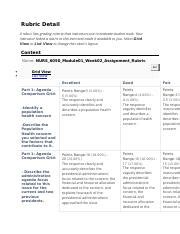 Rubic Docx Rubric Detail A Rubric Lists Grading Criteria That