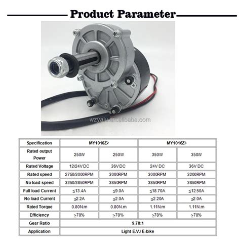 250w 24v 60mm Longer Shaft Axle Geared Brush Motor My1016z2 Self Balance Sports Electric Scooter