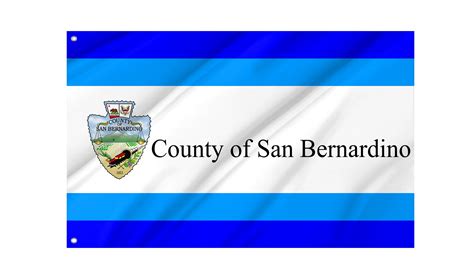 San Bernardino County, California Flag, Unique Design Print, Double ...