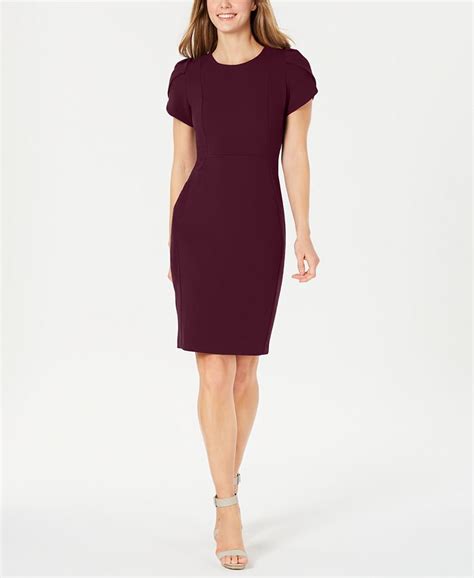 Calvin Klein Petite Tulip Sleeve Sheath Dress Macys