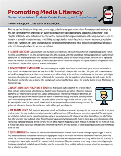 Selling Media Literacy Actions For Educators Personal Safety News