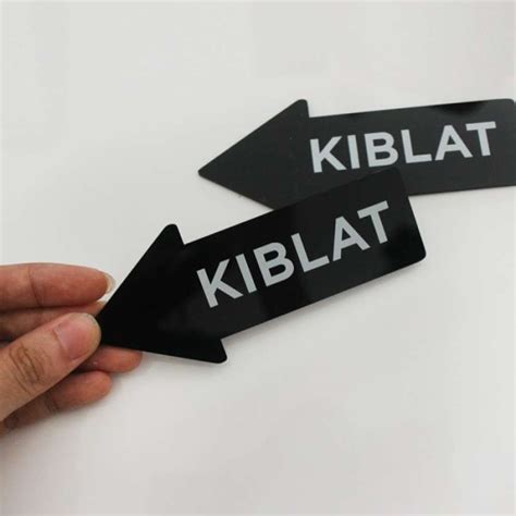 Jual Sign Panah Kiblat Signage Sign Board Akrilik Printed Di Seller