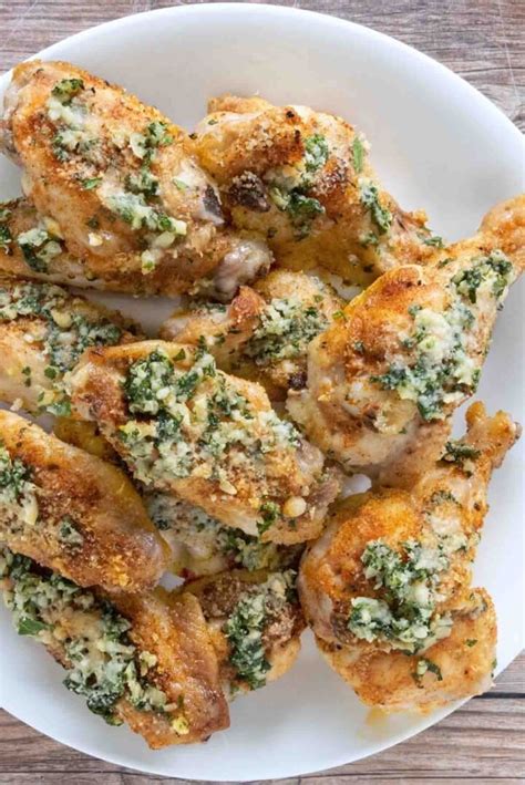 Crispy Garlic Parmesan Wings Baked Chef Dennis