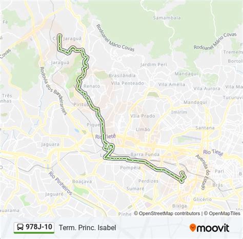 Rota Da Linha J Hor Rios Paradas E Mapas Term Princ Isabel