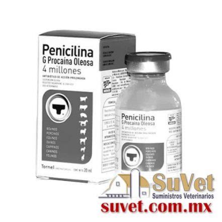 PENICILINA G PROCAINA OLEOSA 4 Millones Frasco De 20 Ml SUVET