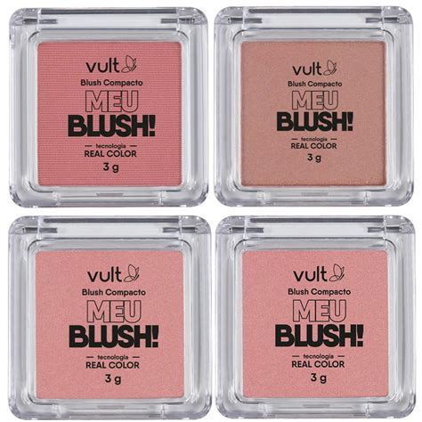 Blush Compacto Vult Meu Blush Rosa Perolado Golden Perolado Rosa