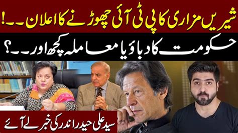 Shireen Mazari Decision To Quit Pti Syed Ali Haider Strong Analysis