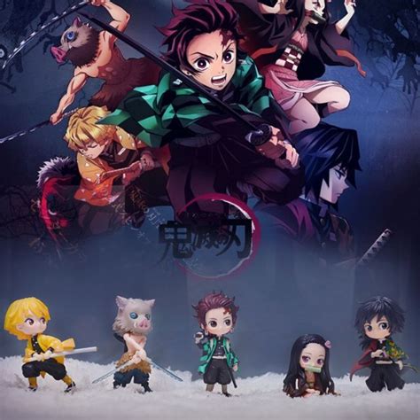 6pcs Or 3pcs Anime Demon Slayer Kimetsu No Yaiba Qposket Tanjiro Nezuko