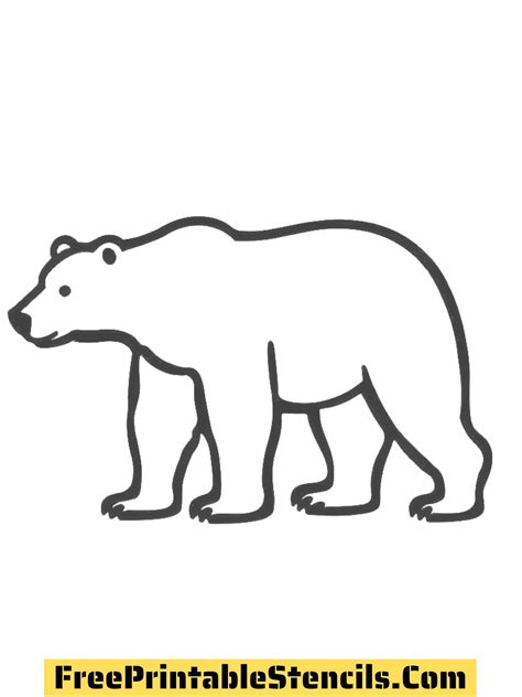 Polar Bear Stencils And Silhouettes Free Printable Stencils