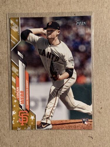 Topps Logan Webb Rc Gold Star Ebay