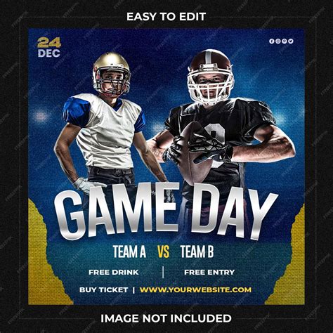 Premium Psd Football Game Day Social Media Template