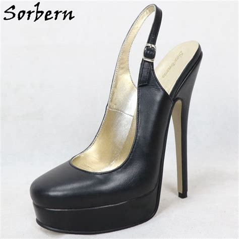 Sorbern 12 Inch High Heel Pumps Women Neno Yellow Slip On Extreme High Shoes For Crossdressers