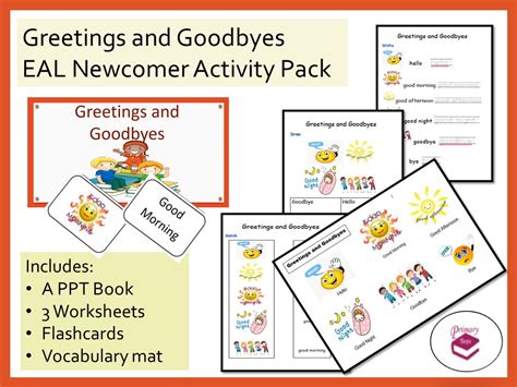 Greetings And Goodbye EAL Activity Pack Primary Texts English