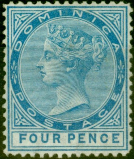 Dominica 1879 4d Blue Sg7 Fine And Fresh Mtd Mint Empire Philatelists